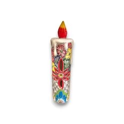Talavera Candle Figurine | Hand-Painted Decorative Mexican Ceramic Art -Pottery And Glassware 20250623 181417730 iOS Photoroom