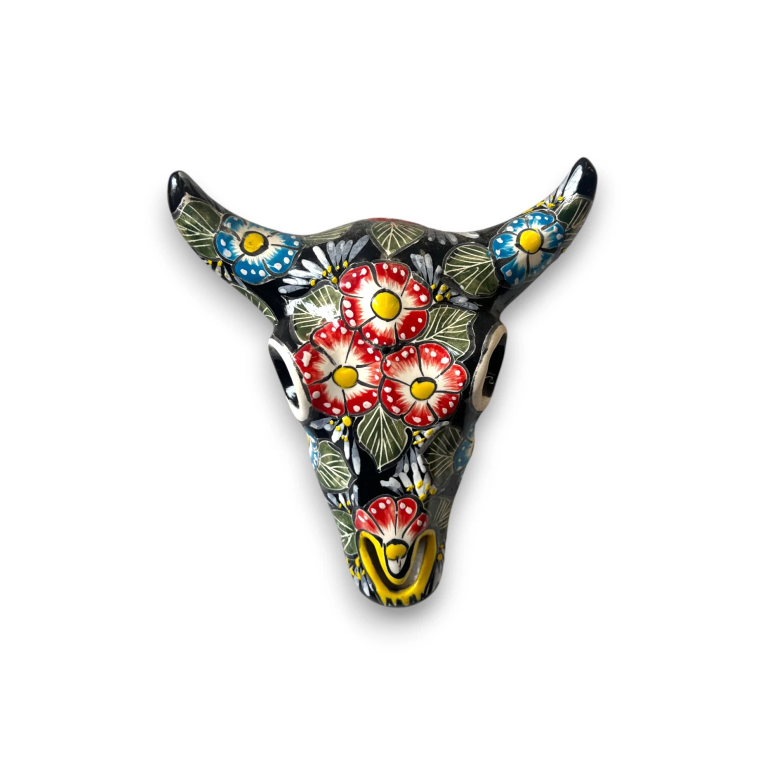 Talavera Bull Skull Wall Decor | Handmade Mexican Longhorn Art 7 Talavera Bull Skull Wall Decor | Handmade Mexican Longhorn Art - Image 7