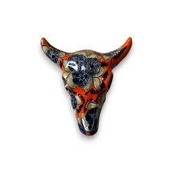 Talavera Bull Skull Wall Decor | Handmade Mexican Longhorn Art 15 Talavera Bull Skull Wall Decor | Handmade Mexican Longhorn Art -Pottery And Glassware 20250623 182212662 iOS Photoroom