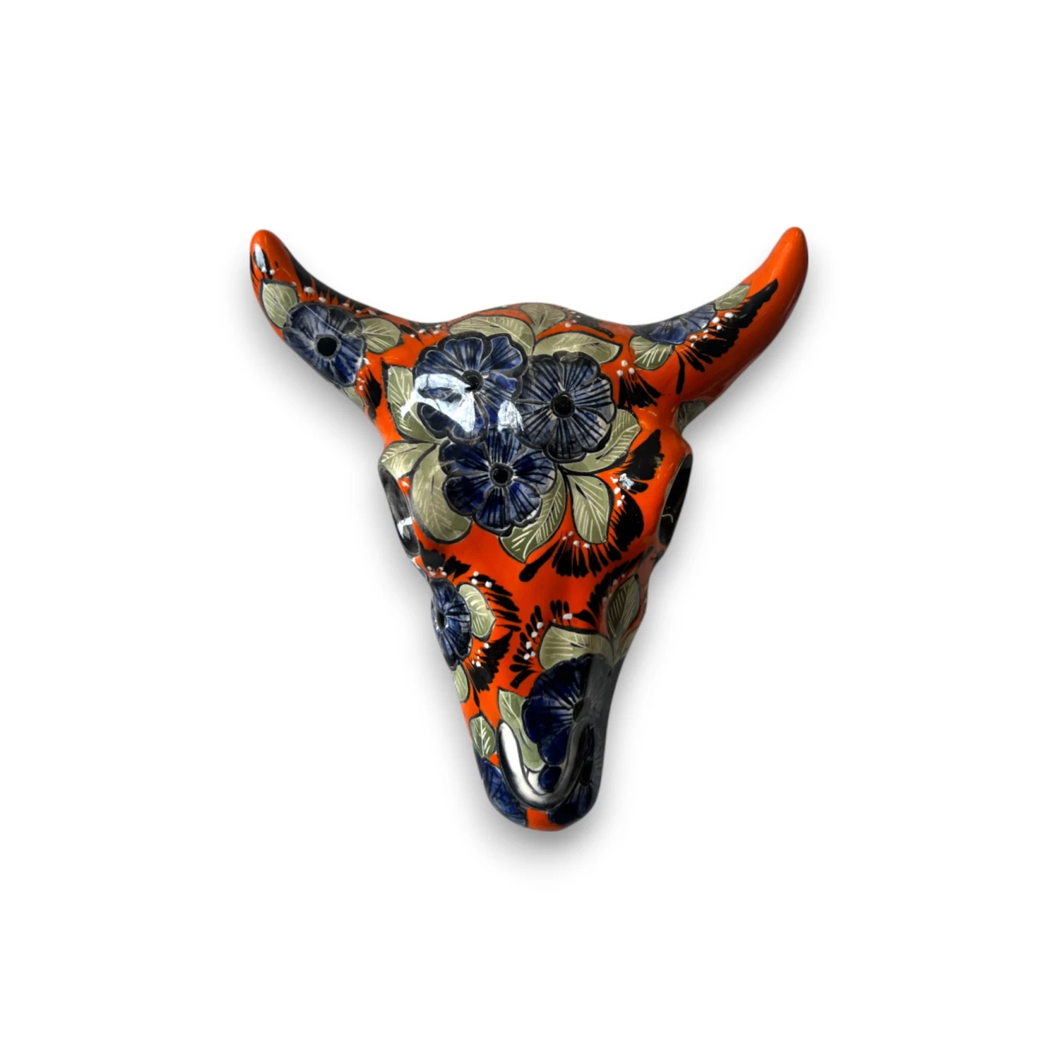 Talavera Bull Skull Wall Decor | Handmade Mexican Longhorn Art 8 Talavera Bull Skull Wall Decor | Handmade Mexican Longhorn Art - Image 8