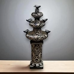 Talavera Blue & White Fountain | Authentic Mexican Ceramic Water Feature 12 Talavera Blue & White Fountain | Authentic Mexican Ceramic Water Feature -Pottery And Glassware 20250624 181325671 iOS Photoroom