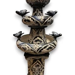 Talavera Blue & White Fountain | Authentic Mexican Ceramic Water Feature 14 Talavera Blue & White Fountain | Authentic Mexican Ceramic Water Feature -Pottery And Glassware 20250624 181348728 iOS Photoroom