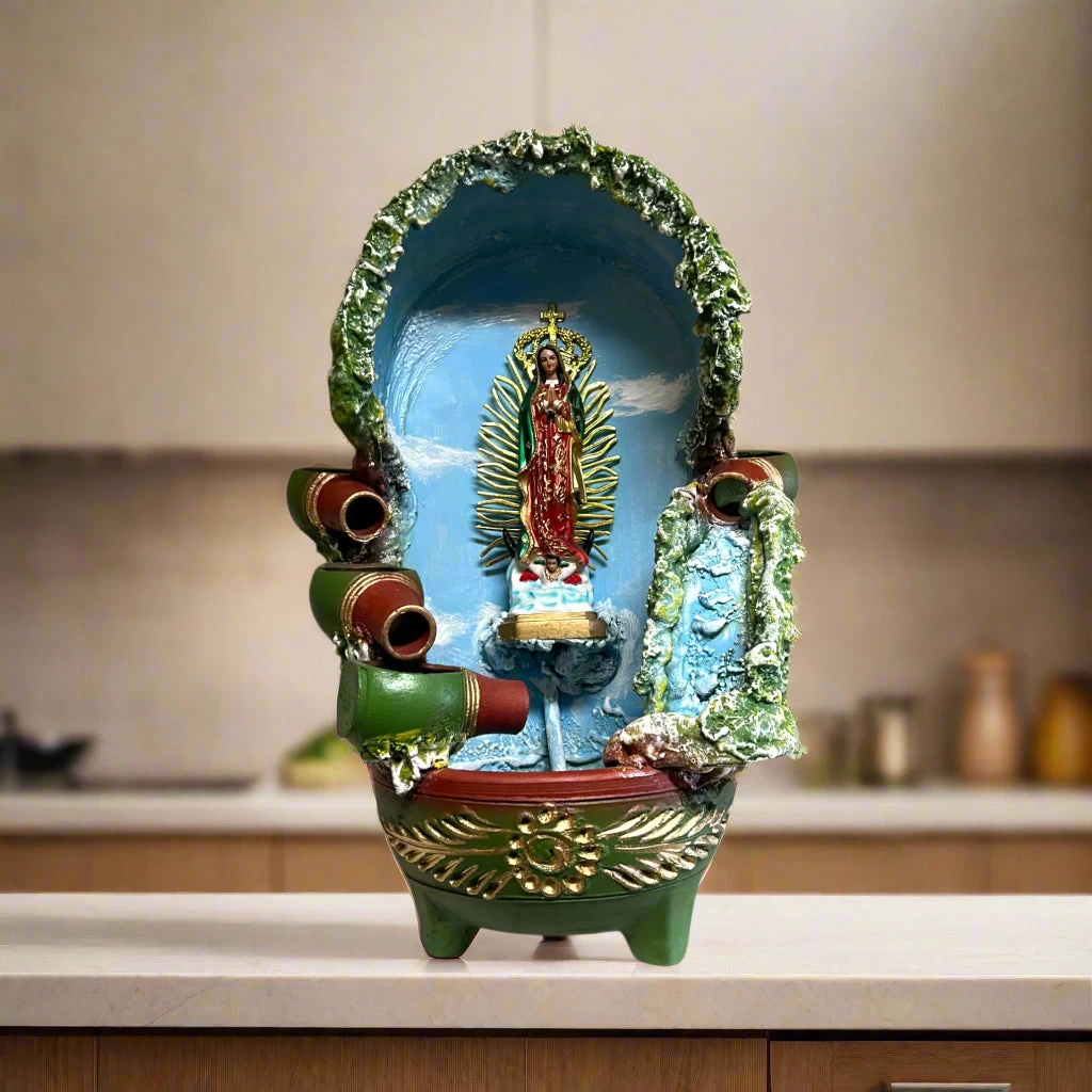 Handcrafted Mexican Outdoor Fountain | Painted Traditional Water Feature 1 Handcrafted Mexican Outdoor Fountain | Painted Traditional Water Feature