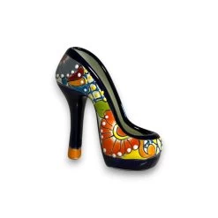 Talavera High Heel Statue | Colorful Handmade Mexican Decor -Pottery And Glassware 20250703 182815345 iOS Photoroom