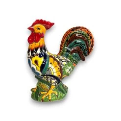 Talavera Rooster Statue | Colorful Handmade Mexican Farmhouse Decor -Pottery And Glassware 20250703 183457866 iOS Photoroom