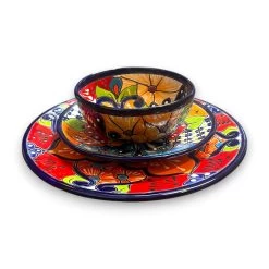 36-Piece Talavera Dinnerware Set | Handmade Mexican Plates & Bowls 12 36-Piece Talavera Dinnerware Set | Handmade Mexican Plates & Bowls -Pottery And Glassware 20250706 175717351 iOS Photoroom