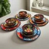 12-Piece Talavera Dinnerware Set | Handmade Mexican Ceramic Plates & Bowls