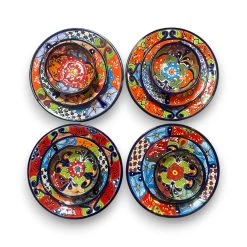 36-Piece Talavera Dinnerware Set | Handmade Mexican Plates & Bowls 11 36-Piece Talavera Dinnerware Set | Handmade Mexican Plates & Bowls -Pottery And Glassware 20250706 175757883 iOS Photoroom