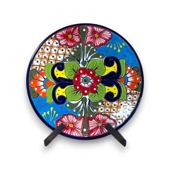 11.5" Talavera Dinner Plate | Hand-Painted Mexican Folk Art Dish 8 11.5" Talavera Dinner Plate | Hand-Painted Mexican Folk Art Dish -Pottery And Glassware 20250706 183302438 iOS Photoroom