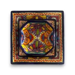 Talavera Square Dinnerware Set | 12-Piece Mexican Pottery Set -Pottery And Glassware 20250713 184446144 iOS Photoroom