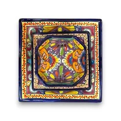 Talavera Square Dinnerware Set | 12-Piece Mexican Pottery Set -Pottery And Glassware 20250713 184512604 iOS Photoroom