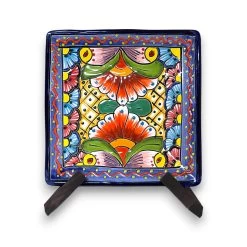 8" Square Talavera Plate | Colorful Mexican Handmade Dish -Pottery And Glassware 20250713 185147905 iOS Photoroom de406bec 9bc4 4a81 aa33 32fd18468995