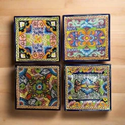 11" Square Talavera Dinner Plate | Vibrant Mexican Dinnerware 8 11" Square Talavera Dinner Plate | Vibrant Mexican Dinnerware -Pottery And Glassware 20250713 185441383 iOS Photoroom