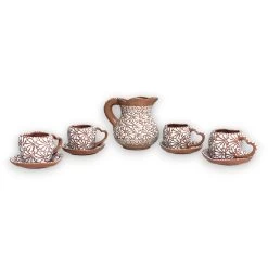 Heart Mug & Pitcher Set | Handmade Mexican Pottery (9-Pieces) -Pottery And Glassware 20250713 190034576 iOS Photoroom