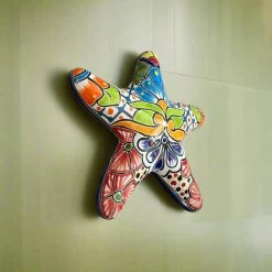 Talavera Starfish Decor | Hand-Painted Mexican Wall Art -Pottery And Glassware 20250718 174403557 iOS Photoroom