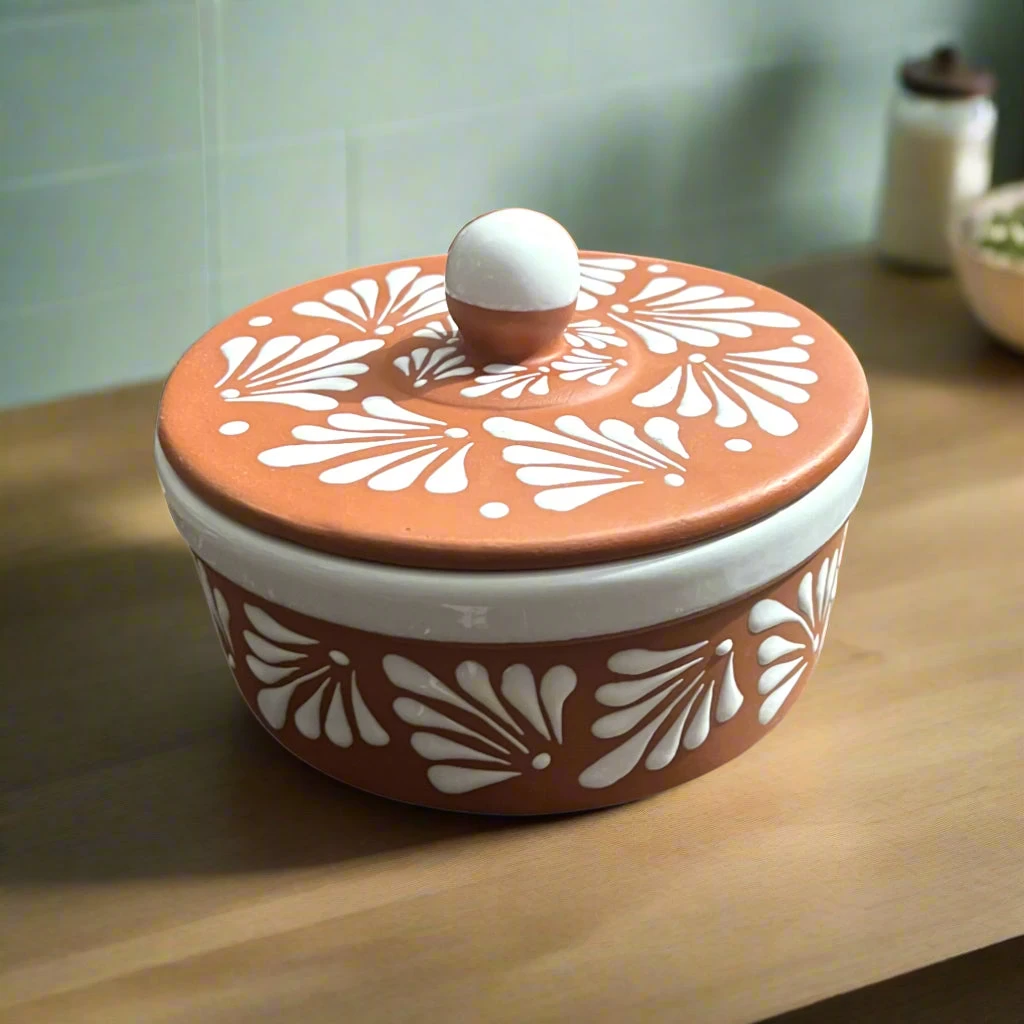 Talavera Tortilla Warmer | Handmade Terracotta Food Warmer 2 Talavera Tortilla Warmer | Handmade Terracotta Food Warmer - Image 2