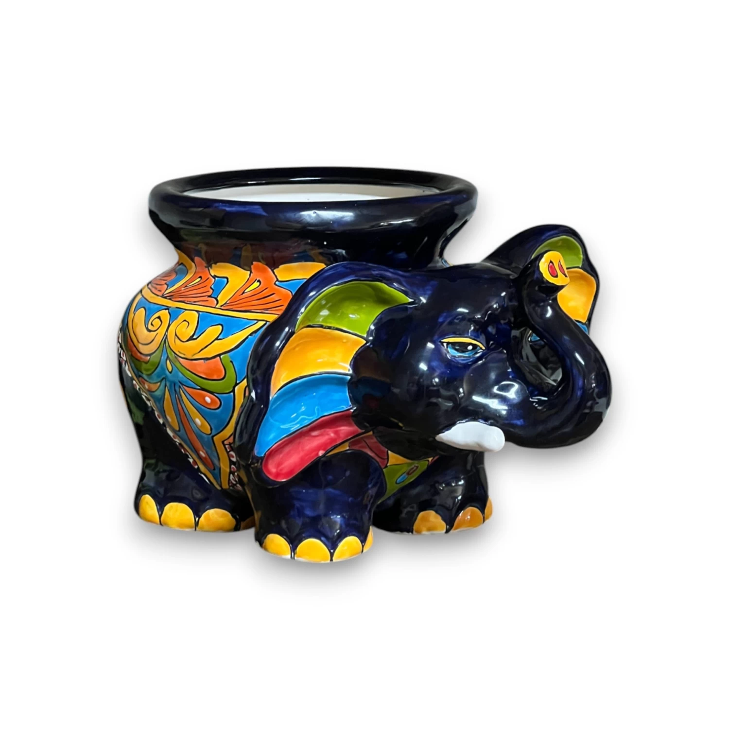 Talavera Elephant Planter | Colorful Mexican Ceramic Pot 5 Talavera Elephant Planter | Colorful Mexican Ceramic Pot - Image 5