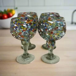 Mexican Margarita Glass | Fish Bowl Confetti Pebble -Pottery And Glassware 20250804 170127357 iOS Photoroom a0ce403f 9f61 446f a30a 8f7c8e03a49d