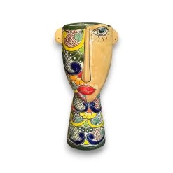 Mexican Talavera Lady Planter | Hand-Painted Folk Art Picasso Style -Pottery And Glassware 20250806 161737657 iOS Photoroom 98beb7a6 2540 4e0e 9278 0c073dc2f336