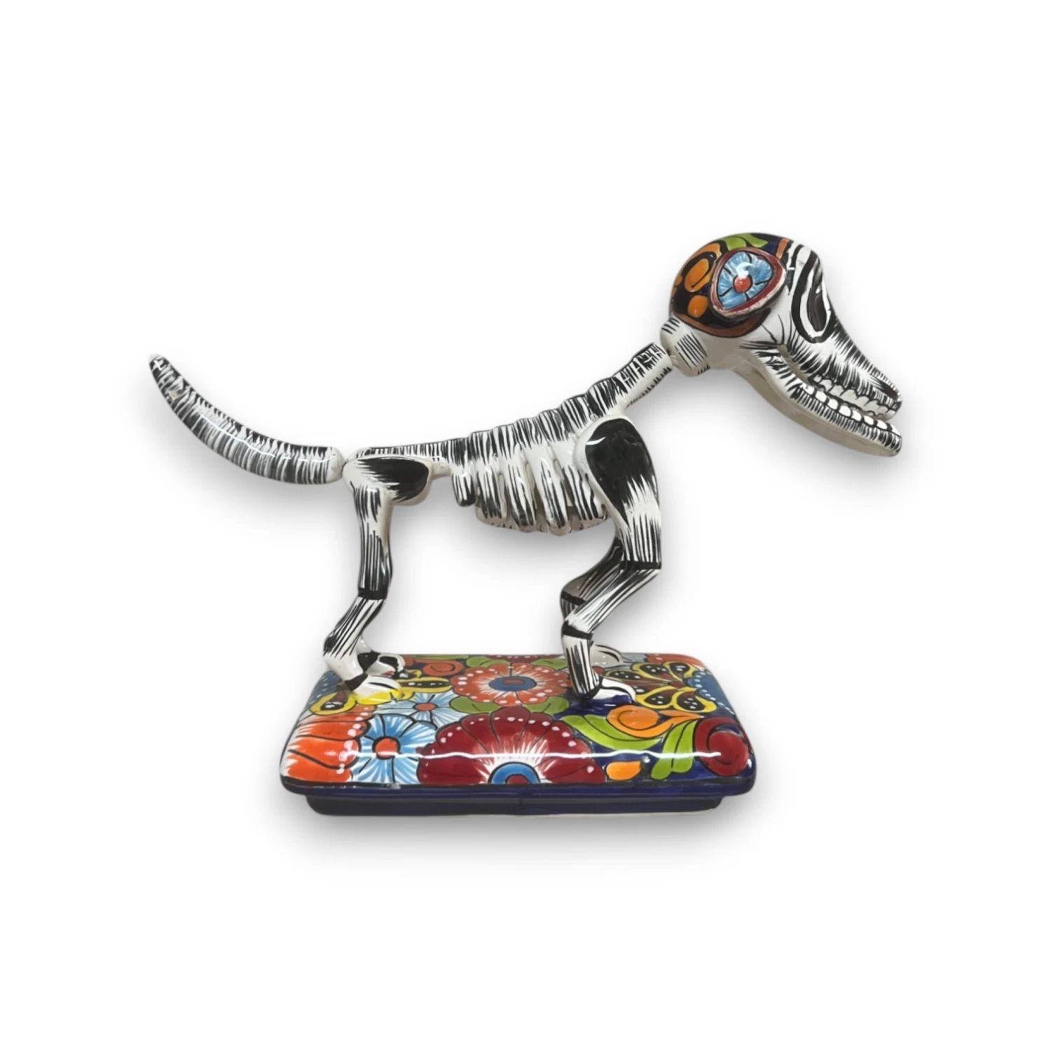 Colorful Talavera Skeleton Dog | Handmade Mexican Artistry 6 Colorful Talavera Skeleton Dog | Handmade Mexican Artistry - Image 6