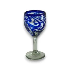Hand-Blown Mexican Wine Glass | Cobalt Blue Swirl Goblet 11 Hand-Blown Mexican Wine Glass | Cobalt Blue Swirl Goblet -Pottery And Glassware 20250813 165927106 iOS Photoroom