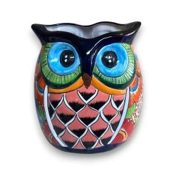 Extra Large Talavera Owl Planter | Hand-Painted Mexican Décor -Pottery And Glassware 20250821 222036069 iOS Photoroom