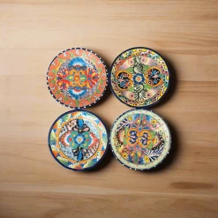 6" Talavera Ceramic Dinner Plate | Authentic Mexican Dinnerware -Pottery And Glassware 6 inch talavera ceramic dinner plate mexican 1