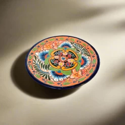 8" Talavera Ceramic Dinner Plate | Authentic Mexican Dinnerware -Pottery And Glassware 8 inch talavera ceramic dinner plate mexican art