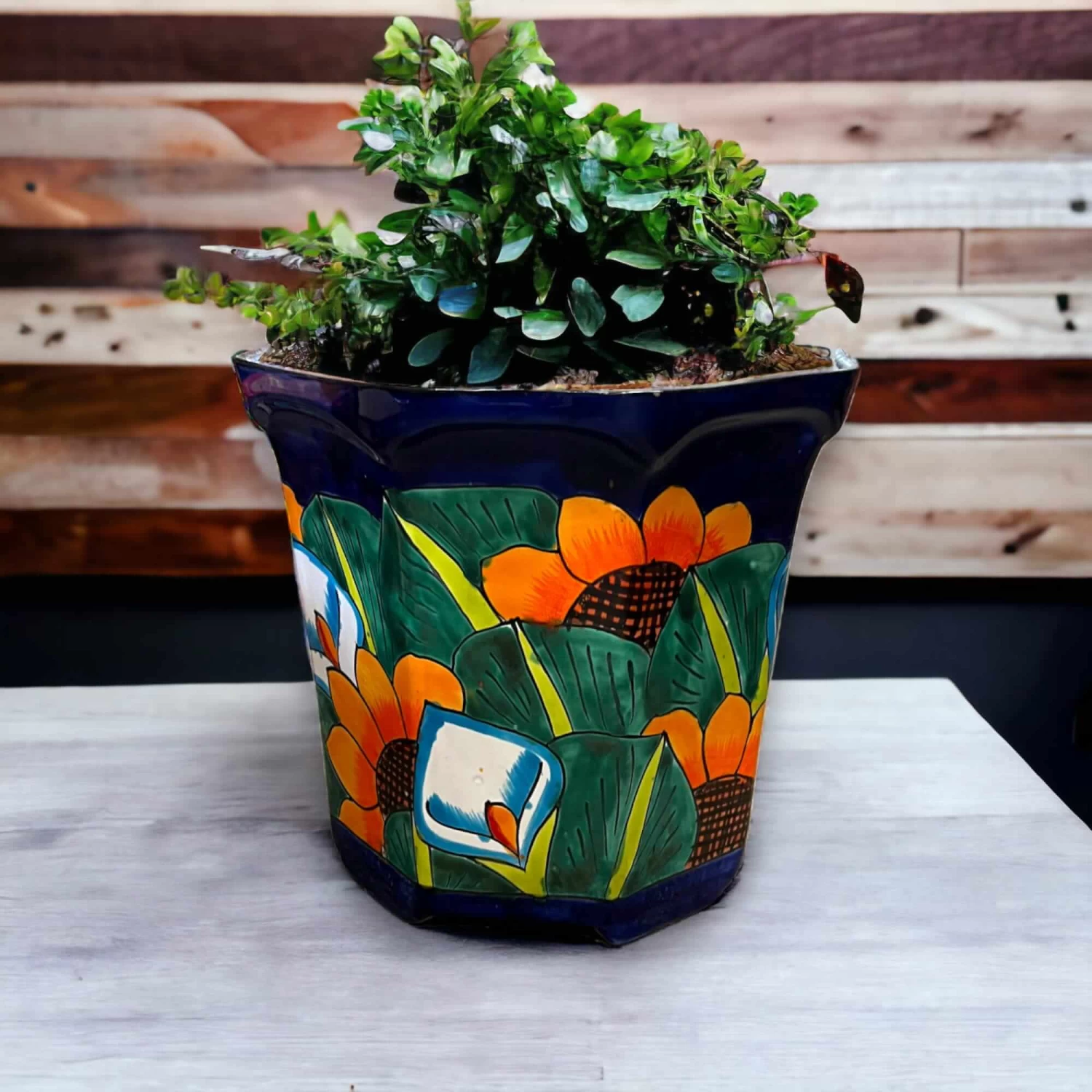 Colorful Set Of 3 Talavera Planters | Hand-Painted Mexican Calla Lily Pottery 1 Colorful Set Of 3 Talavera Planters | Hand-Painted Mexican Calla Lily Pottery