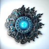 Giant Sun Wall Art With Light Fixture | Handmade Mexican Metalwork