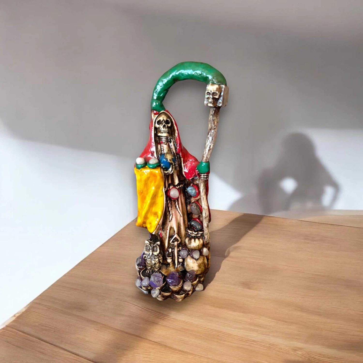 Grim Reaper Statue | Handcrafted Mexican Aztec Sculpture 3 Grim Reaper Statue | Handcrafted Mexican Aztec Sculpture - Image 3