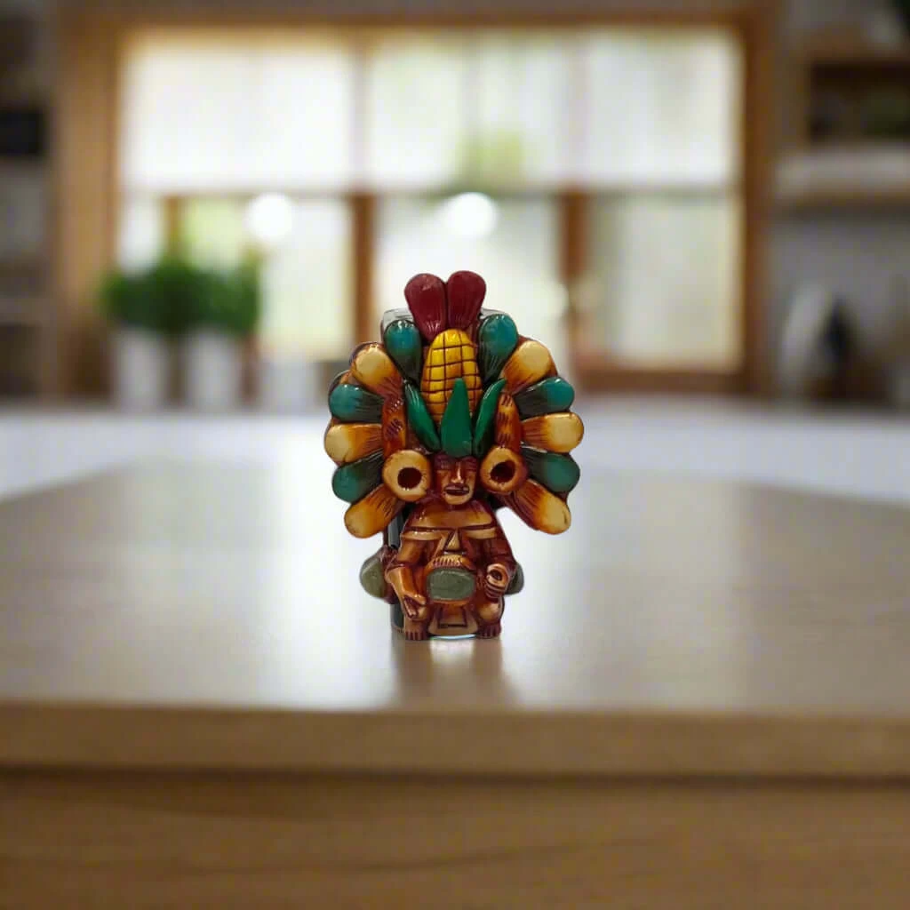 Handcrafted Mexican Shot Glass | Aztec Warrior Design 1 Handcrafted Mexican Shot Glass | Aztec Warrior Design