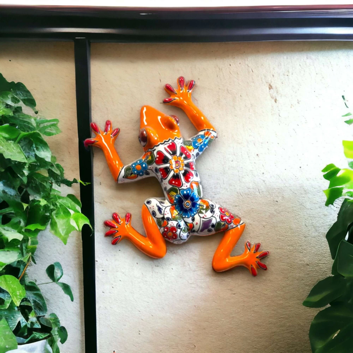 Large Handmade Frog Wall Art | Hand-Painted Talavera Mexican Decor 1 Large Handmade Frog Wall Art | Hand-Painted Talavera Mexican Decor