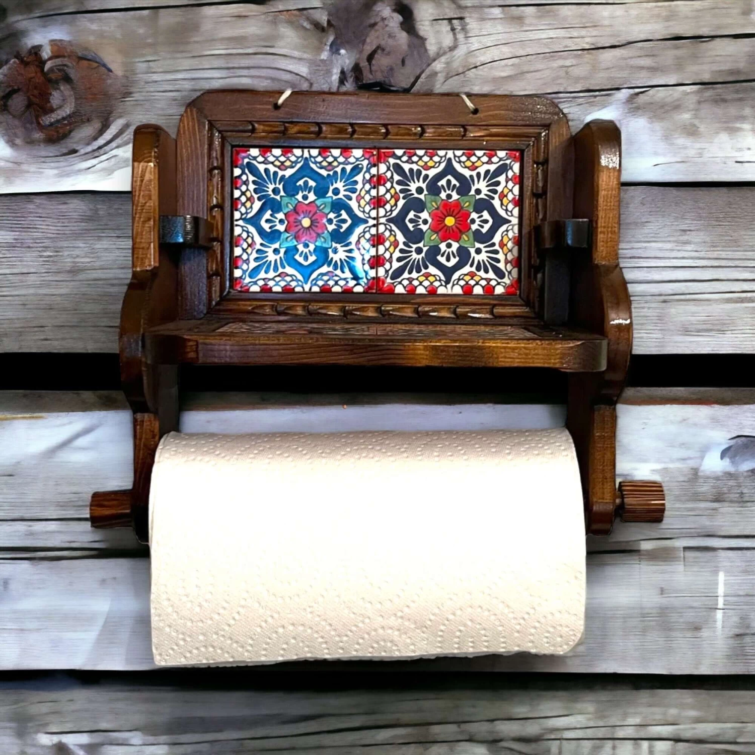Personalized Talavera Wall Decor | Custom Paper Towel Holder 1 Personalized Talavera Wall Decor | Custom Paper Towel Holder