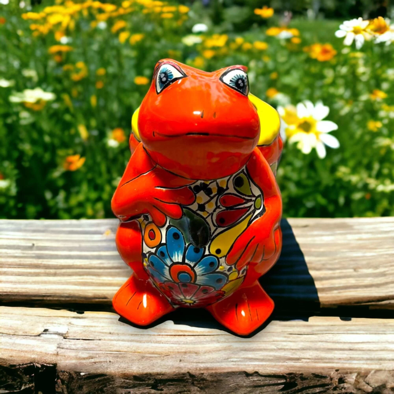 Talavera Frog Planter | Colorful Hand-Painted Mexican Pottery 1 Talavera Frog Planter | Colorful Hand-Painted Mexican Pottery