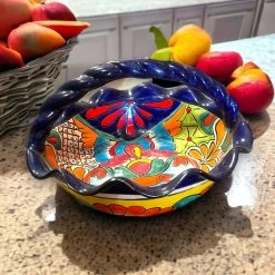 Talavera Fruit Basket | Colorful Hand-Painted Centerpiece