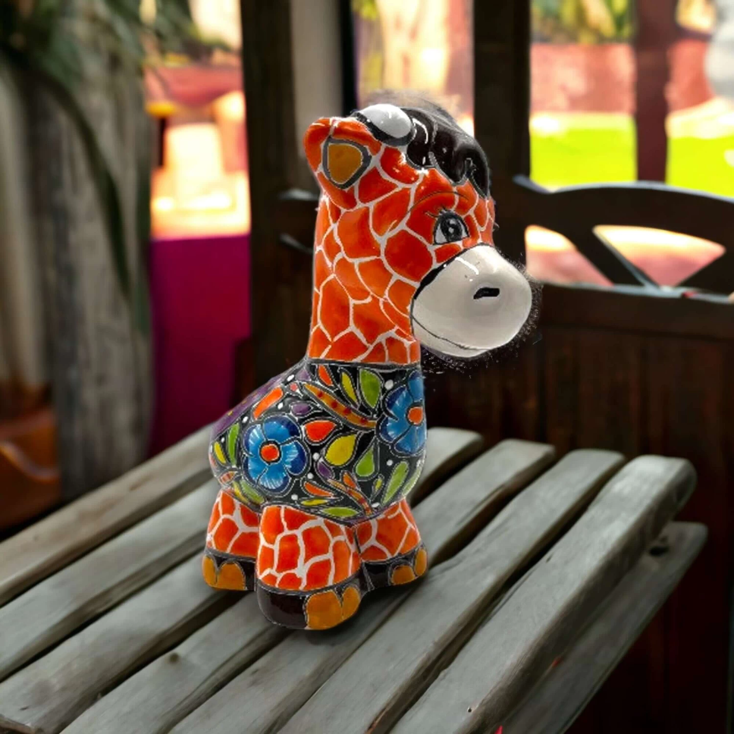 Talavera Giraffe Planter | Small Hand-Painted Succulent Statue 1 Talavera Giraffe Planter | Small Hand-Painted Succulent Statue