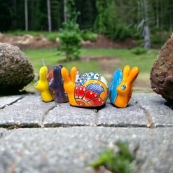 Talavera Snail Figurine | Hand-Painted Mexican Ceramic Sculpture