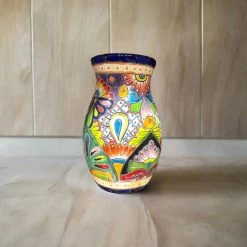 Talavera Vase | Hand-Painted Mexican Ceramic Flower Pot
