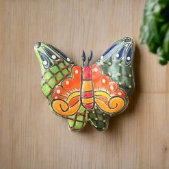 Set Of 3 Talavera Butterfly Wall Art | Mexican Wall Hangings 7 Set Of 3 Talavera Butterfly Wall Art | Mexican Wall Hangings -Pottery And Glassware colorful talavera butterfly wall art mexican