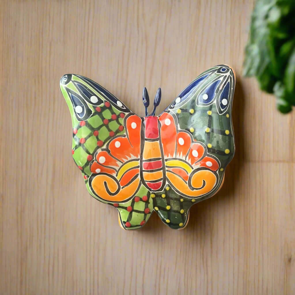 Set Of 3 Talavera Butterfly Wall Art | Mexican Wall Hangings 3 Set Of 3 Talavera Butterfly Wall Art | Mexican Wall Hangings - Image 3