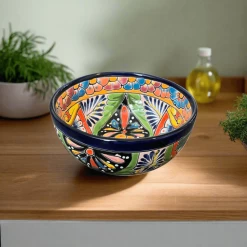 Custom Talavera Dinnerware Set | Hand-Painted Mexican Ceramic -Pottery And Glassware colorful talavera ceramic bowl mexican dinnerware 1 1cceb6e5 d49f 4162 9565 d89134059576