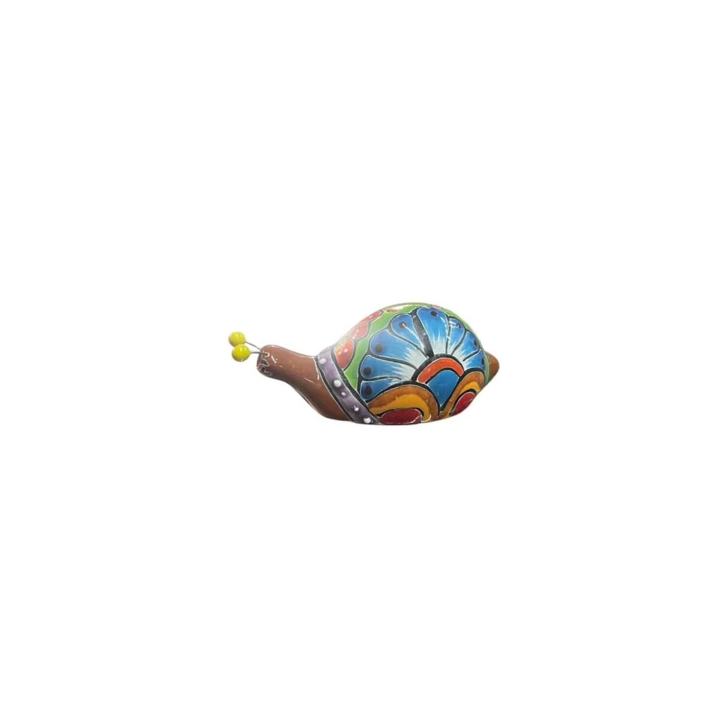 Colorful Talavera Snail Figurine | Mexican Ceramic Garden Decor 3 Colorful Talavera Snail Figurine | Mexican Ceramic Garden Decor - Image 3