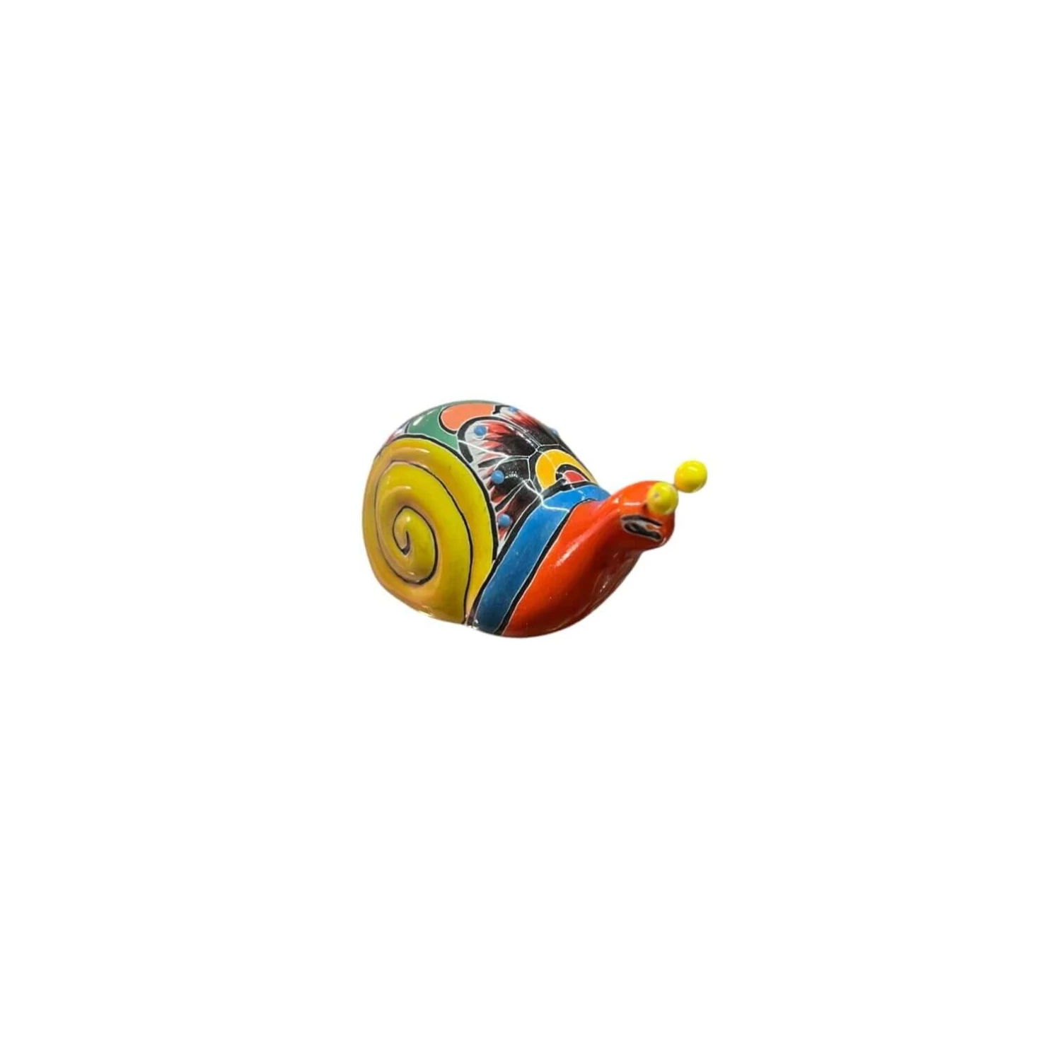 Colorful Talavera Snail Figurine | Mexican Ceramic Garden Decor 4 Colorful Talavera Snail Figurine | Mexican Ceramic Garden Decor - Image 4