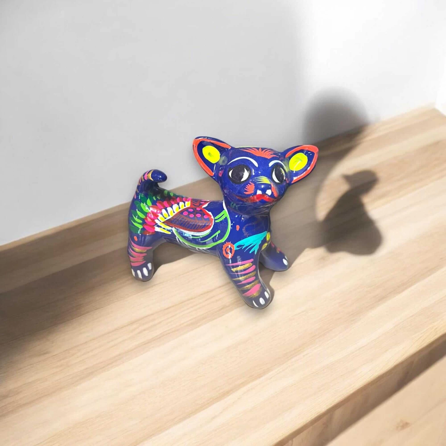 Guerrero Chihuahua Statue | Hand-Painted Mexican Animal Decor 2 Guerrero Chihuahua Statue | Hand-Painted Mexican Animal Decor - Image 2