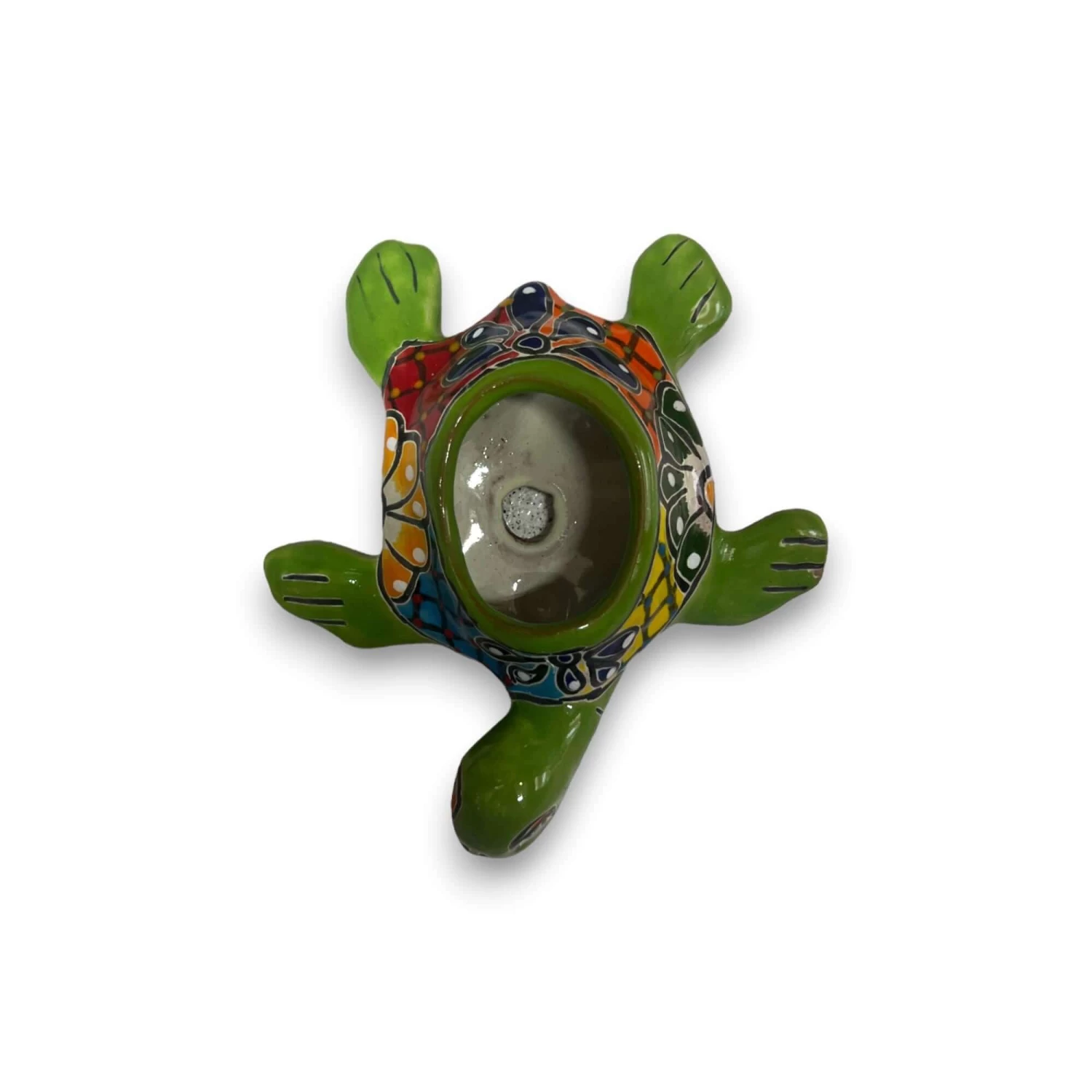 Hand-Painted Talavera Sea Turtle | Mini Vibrant Planter 3 Hand-Painted Talavera Sea Turtle | Mini Vibrant Planter - Image 3