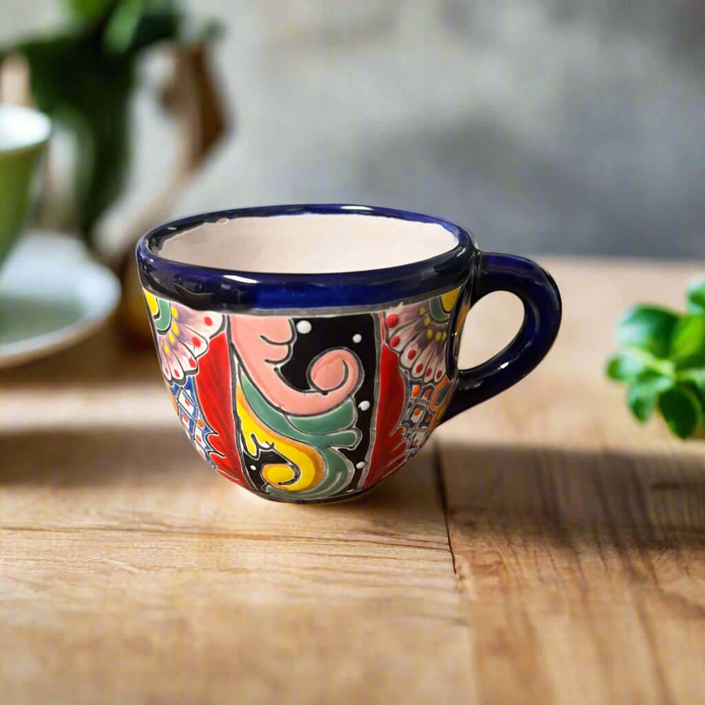 Talavera Coffee Mug | Hand-Painted Mexican Ceramic Cup 2 Talavera Coffee Mug | Hand-Painted Mexican Ceramic Cup - Image 2