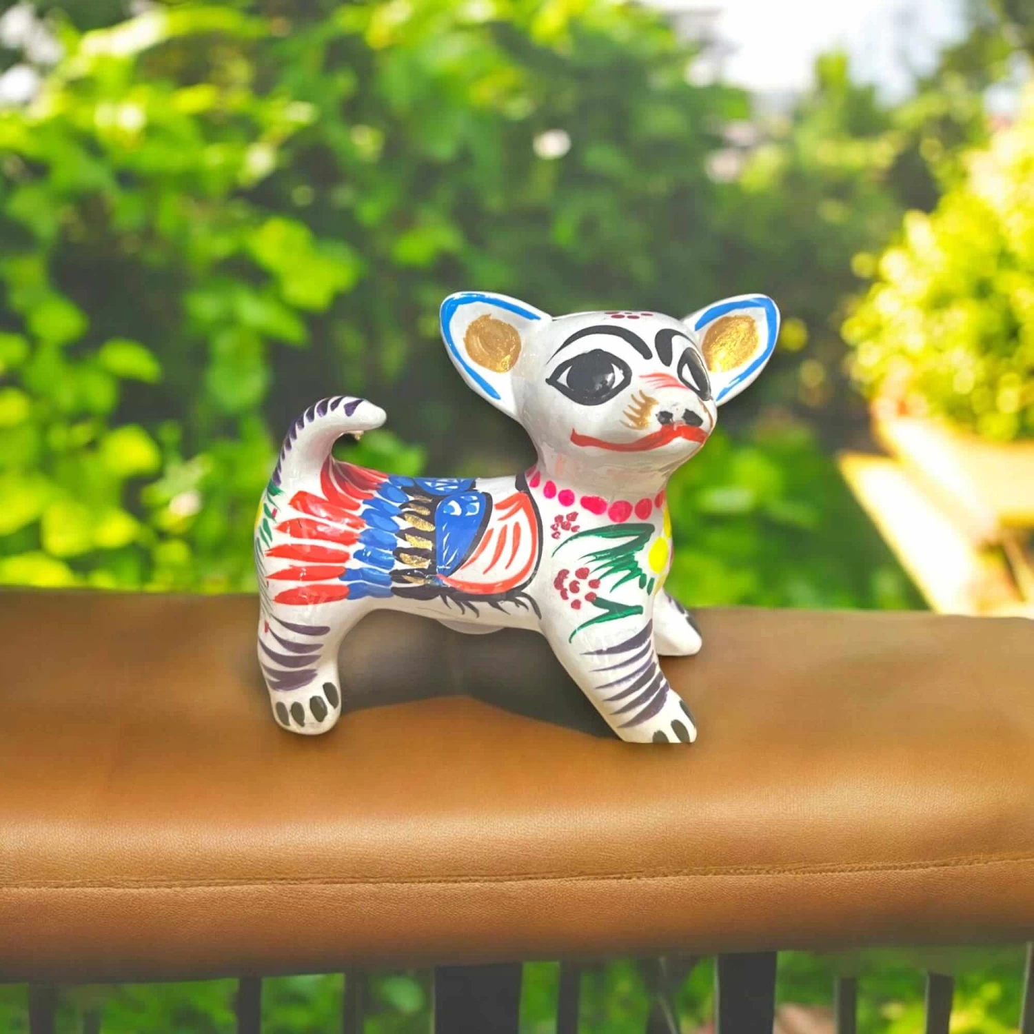 Guerrero Chihuahua Statue | Hand-Painted Mexican Animal Decor 3 Guerrero Chihuahua Statue | Hand-Painted Mexican Animal Decor - Image 3