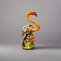 Handmade Talavera Flamingo | Vibrant Mexican Ceramic Bird Art -Pottery And Glassware handmade talavera flamingo mexican ceramic art 1