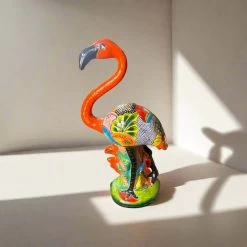 Handmade Talavera Flamingo | Vibrant Mexican Ceramic Bird Art -Pottery And Glassware handmade talavera flamingo mexican ceramic art 2